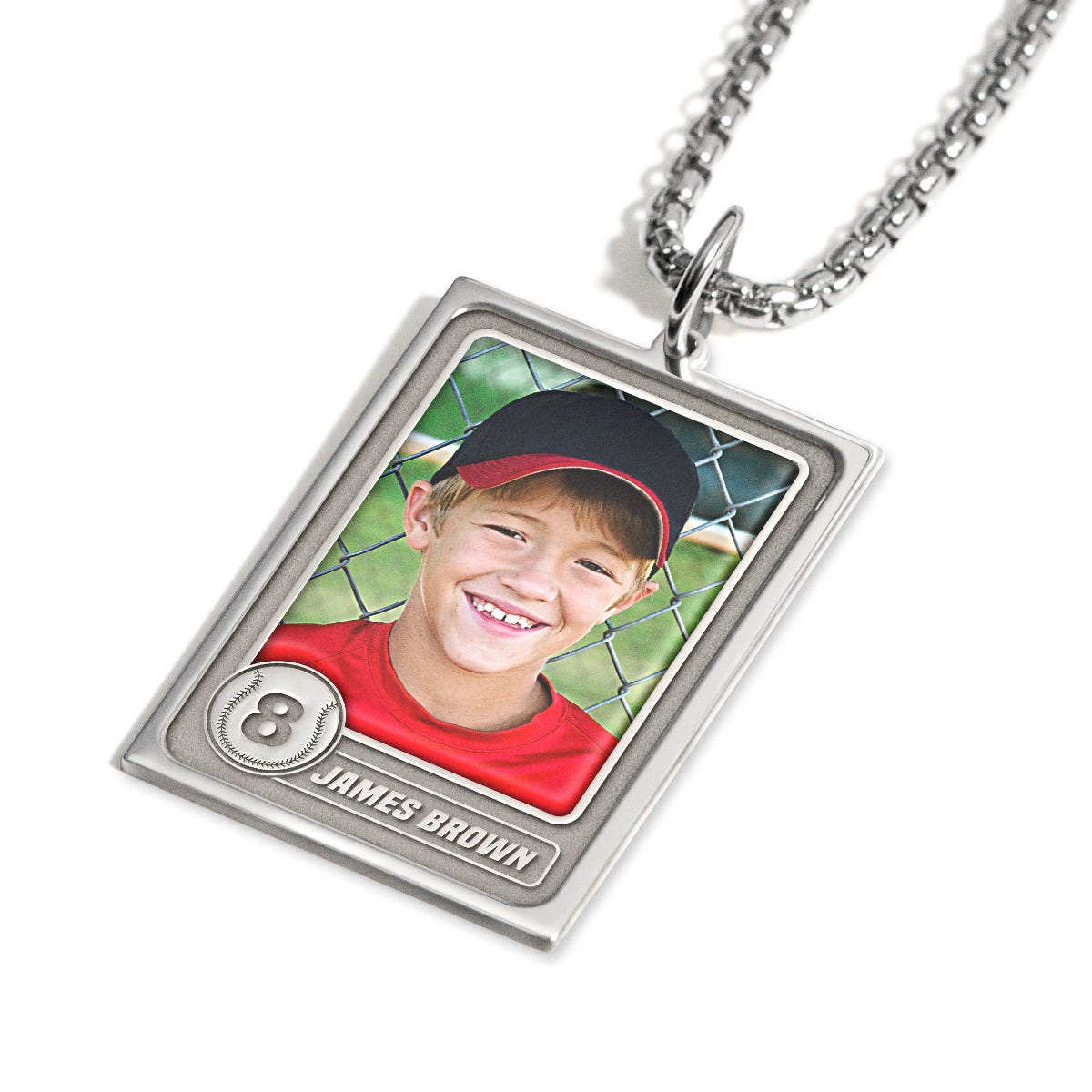 Trading Sports Card Photo Pendant