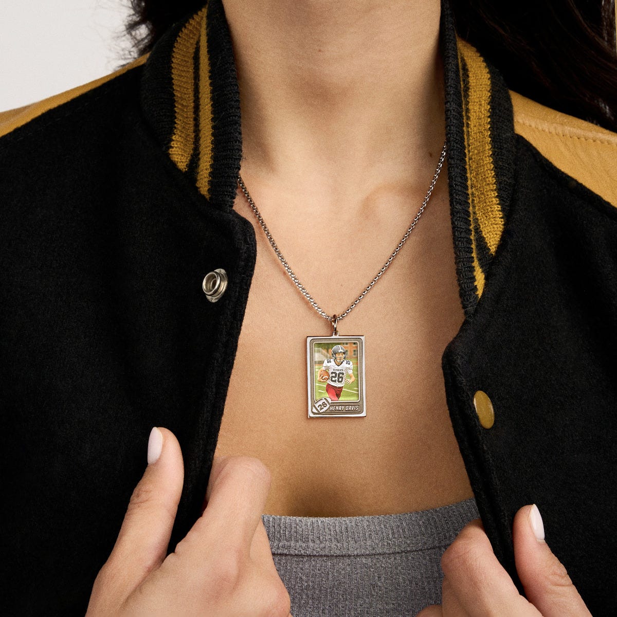 Trading Sports Card Photo Pendant