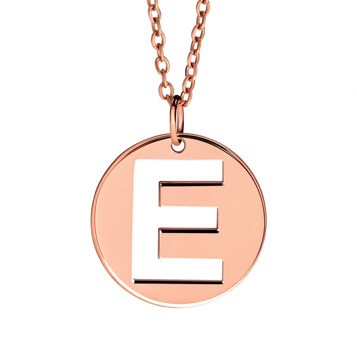 Round Cut-Out Initial Pendant