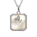 Personalized Birth Flower Square Necklace