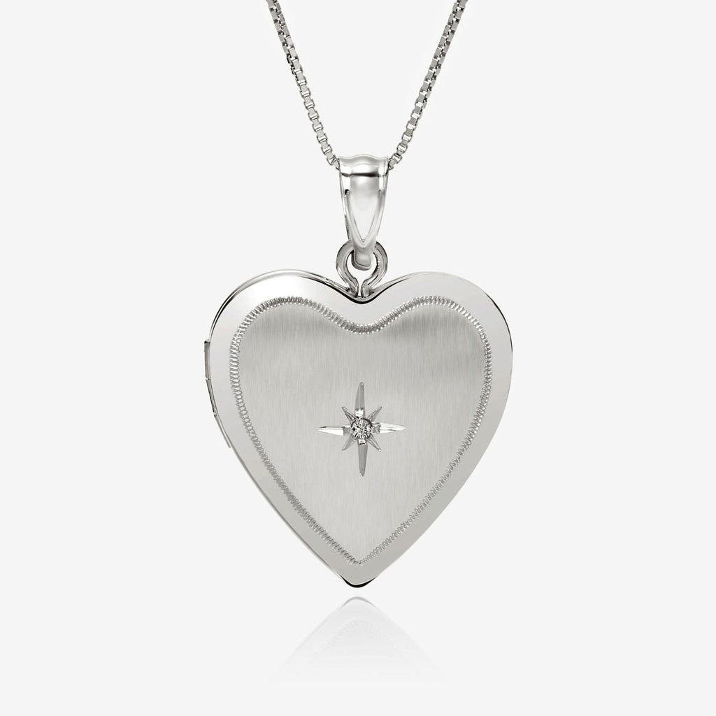 Diamond Heart Photo Locket