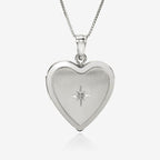 Diamond Heart Photo Locket
