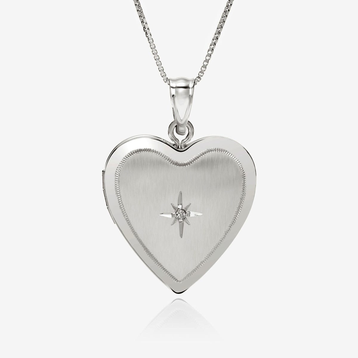 Diamond Heart Photo Locket