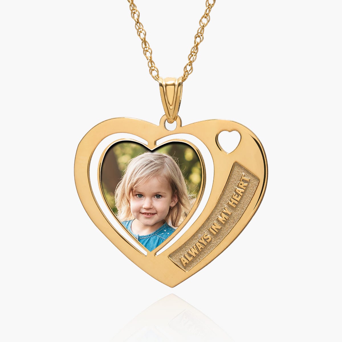 Heart Pendant With Always In My Heart Etched