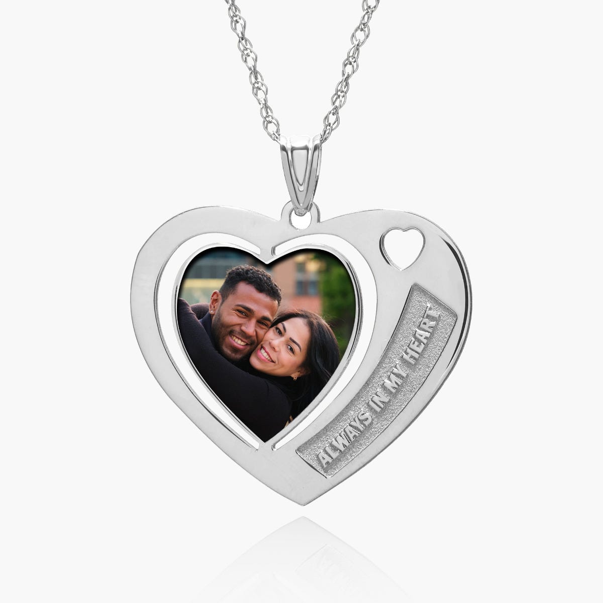 Heart Pendant With Always In My Heart Etched