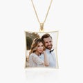 Curved Rectangle Photo Pendant Charm