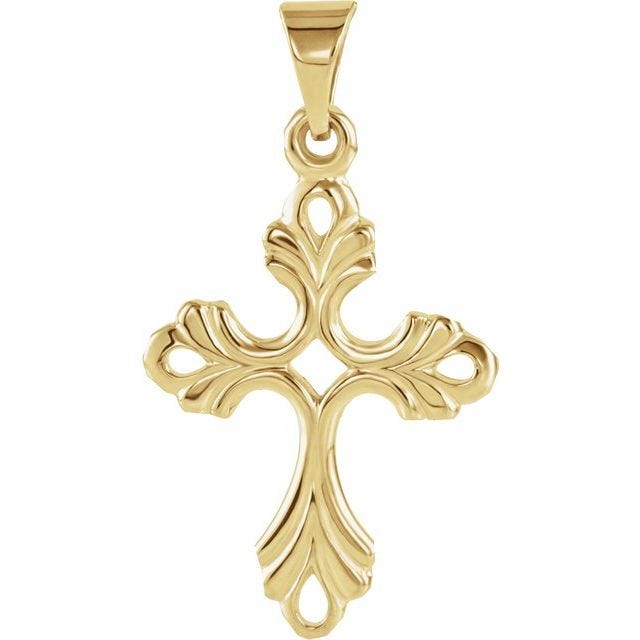 14K Yellow Gold Cross Pendant
