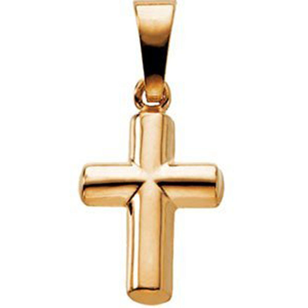 14K Yellow Gold Cross Pendant