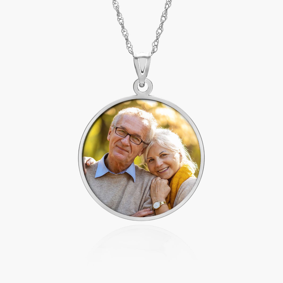 Round with Border Photo Pendant
