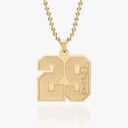 Personalized Single Number Pendant