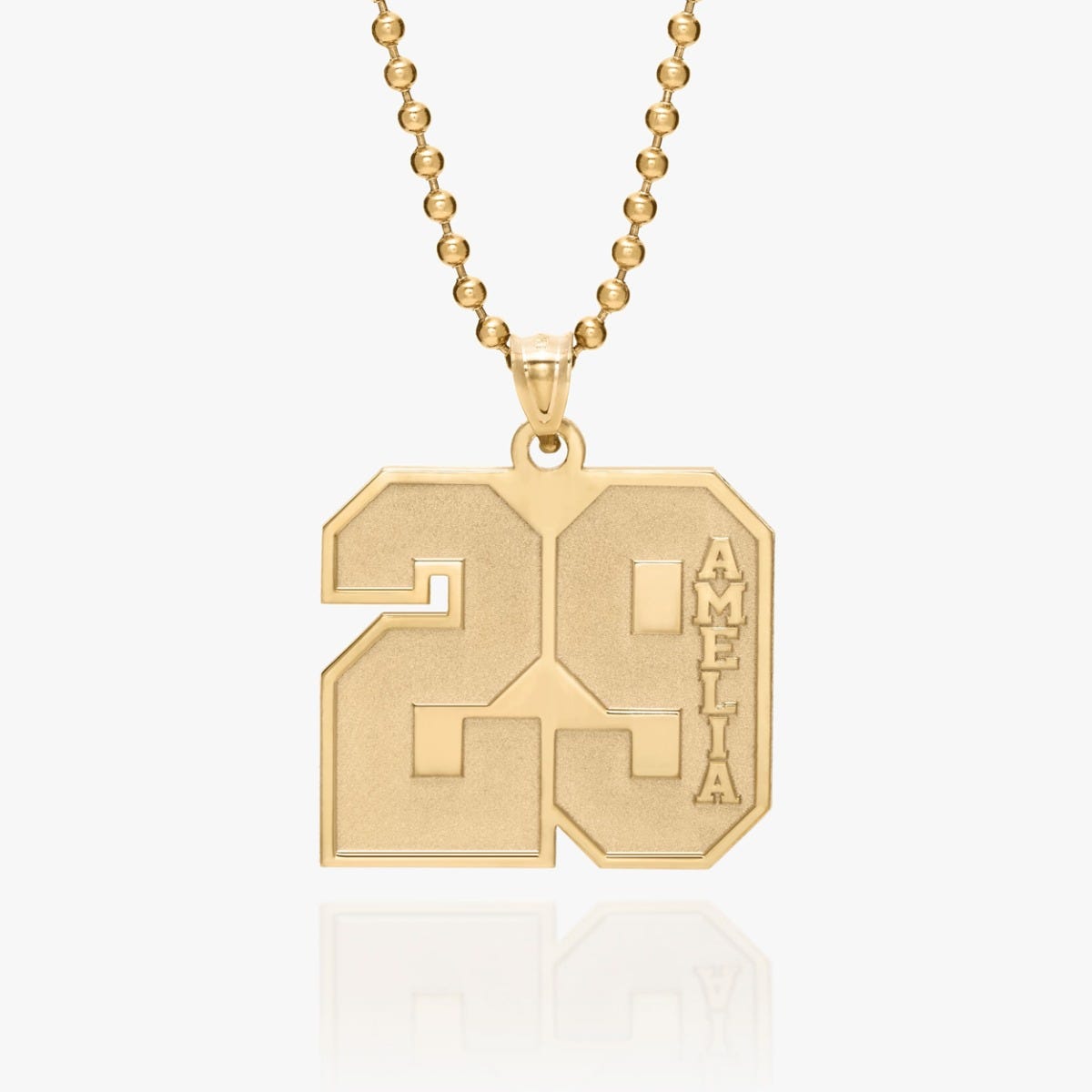 Personalized Single Number Pendant
