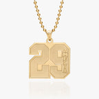 Personalized Number Pendant with Name