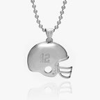 Personalized 3D Football Helmet with Number Charm or Pendant