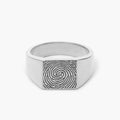 Custom Men's Fingerprint Signet Ring