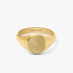Custom Fingerprint Round Signet Ring