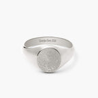 Custom Fingerprint Round Signet Ring