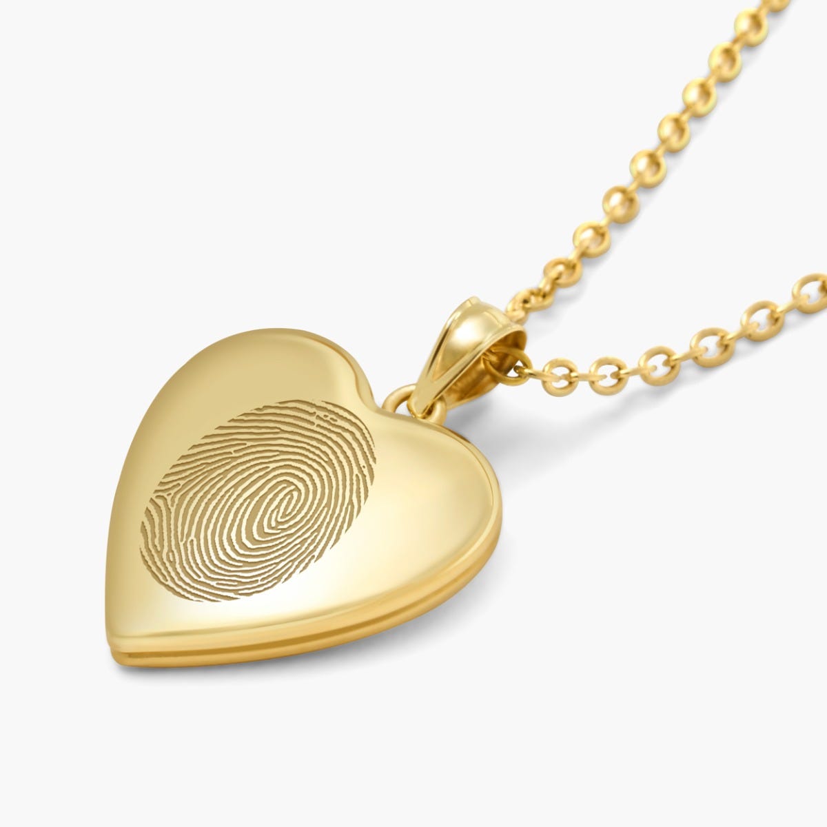 Fingerprint Heart Locket