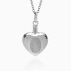 Sterling Silver Custom Fingerprint Heart Cremation or Ash Filler