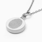 Sterling Silver Custom Fingerprint Round Cremation or Ash Filler