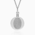 Sterling Silver Custom Fingerprint Round Cremation or Ash Filler