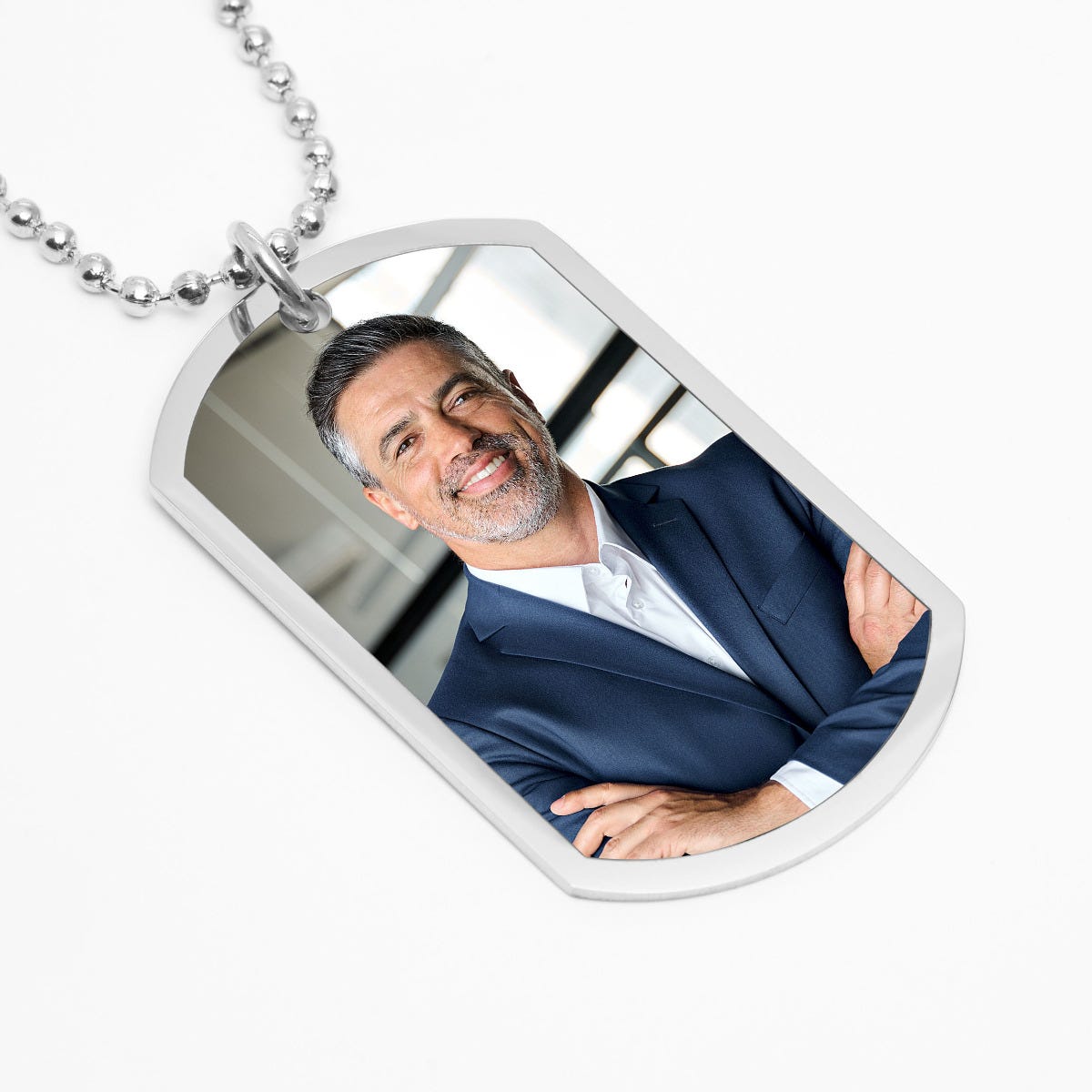 Stainless Steel Photo Dog Tag Pendant