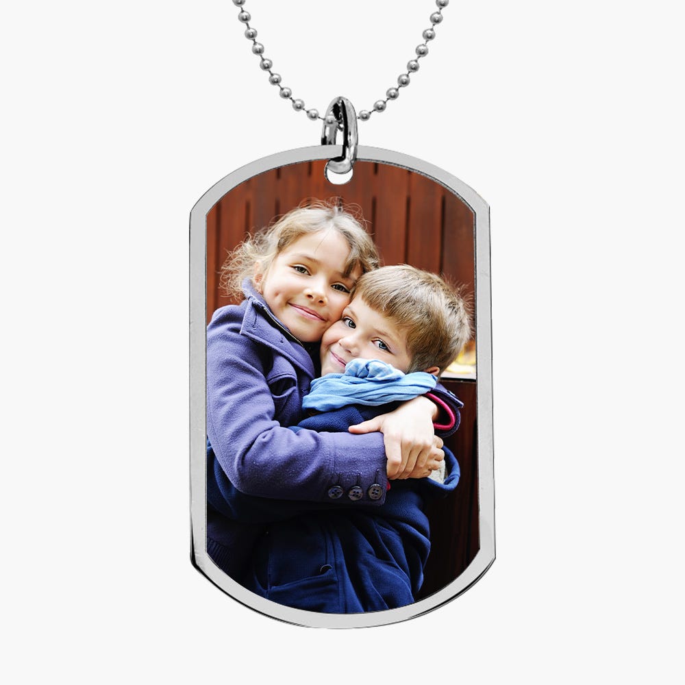 Stainless Steel Photo Dog Tag Pendant