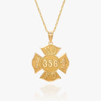 Personalized Professional Shape Firefighter Badge with Your Number & Department