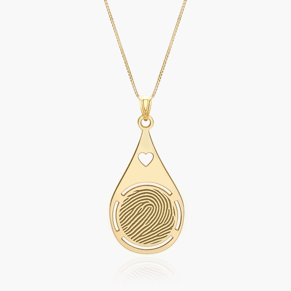 Custom Fingerprint Teardrop Charm or Pendant