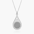 Custom Fingerprint Teardrop Charm or Pendant