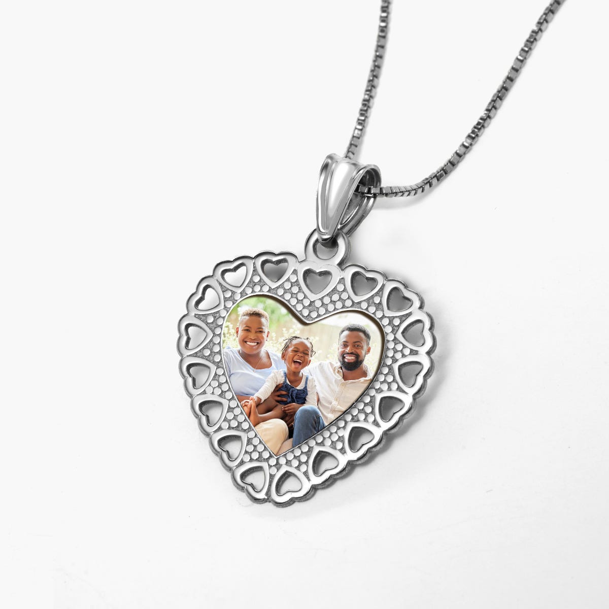 Photo Engraved Small Heart Charm
