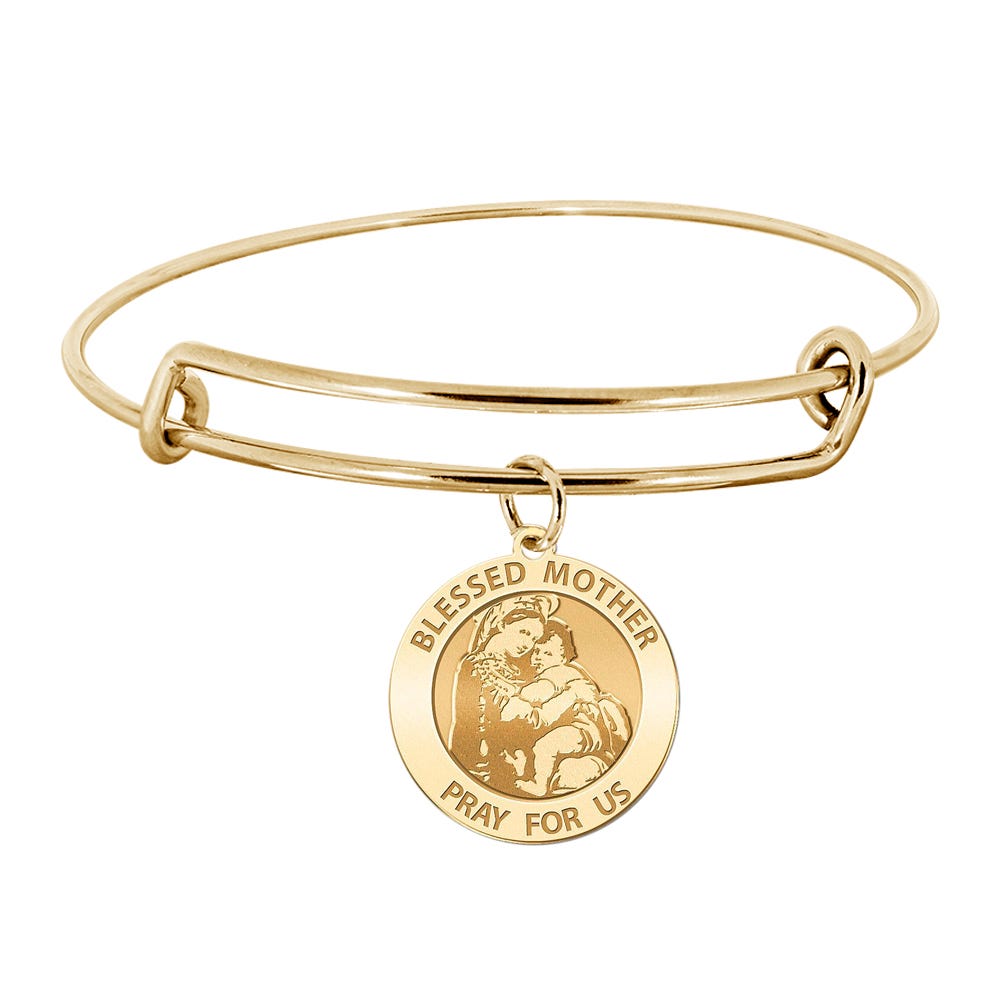 Blessed Mother Virgin Mary Expandable Bracelet