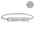 Personalized Handwriting Bangle Bracelet