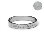 Women's Personalized Handwriting Ring