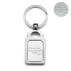 Stainless Steel Personalized Handwriting Rectangle Keychain