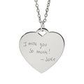 Personalized Handwriting Heart Pendant