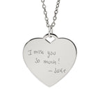 Personalized Handwriting Heart Pendant