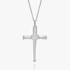 Baseball Bat Cross Pendant with Number