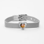 Photo Engraved Mesh Charm Bracelet