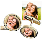 Photo Engraved Cufflinks — verified yellow metal product photograph