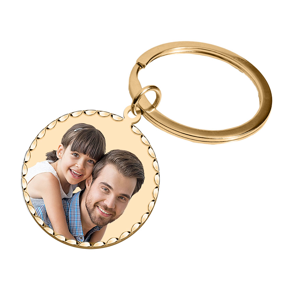 Photo Keychain — verified yellow metal product photograph