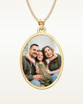 Oval Photo Pendant Charm — verified yellow metal product photograph