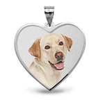 Memorial Heart With Border Photo Pendant Picture Charm — verified white metal product photograph