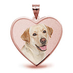 Memorial Heart With Border Photo Pendant Picture Charm — verified rose metal product photograph