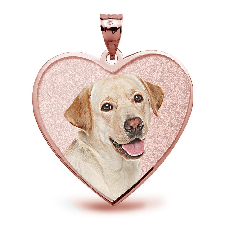 Memorial Heart With Border Photo Pendant Picture Charm — verified rose metal product photograph