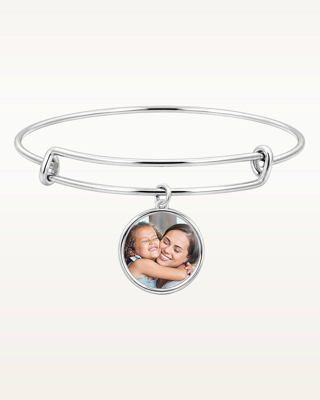 Expandable Photo Charm Bracelet — verified white metal product photograph