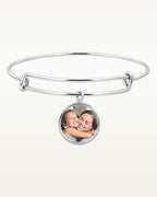 Expandable Photo Charm Bracelet — verified white metal product photograph