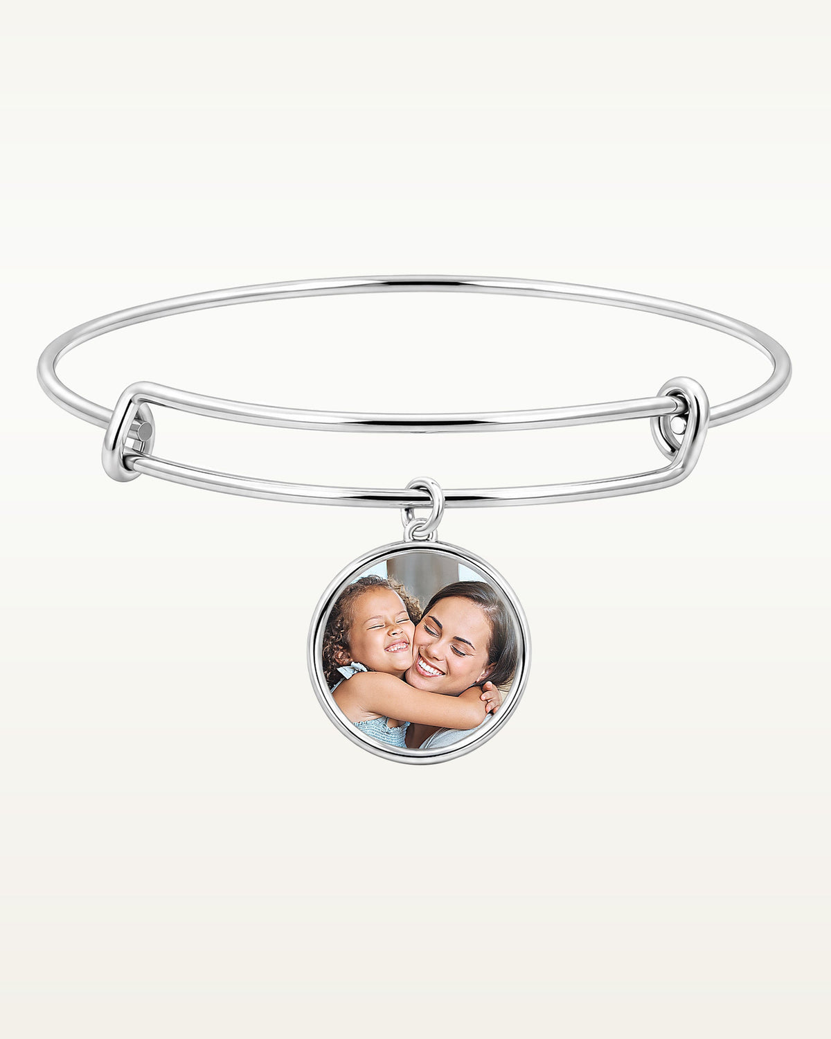 Expandable Photo Charm Bracelet — verified white metal product photograph