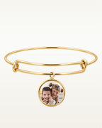 Expandable Photo Charm Bracelet — verified yellow metal product photograph