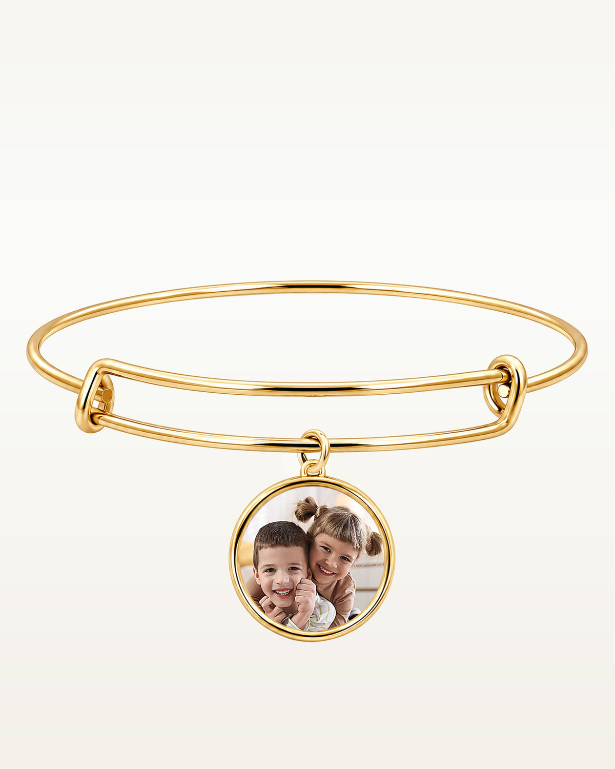 Expandable Photo Charm Bracelet — verified yellow metal product photograph