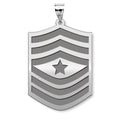 US Marine Corps Sergeant Major Pendant — silver and white metal front
